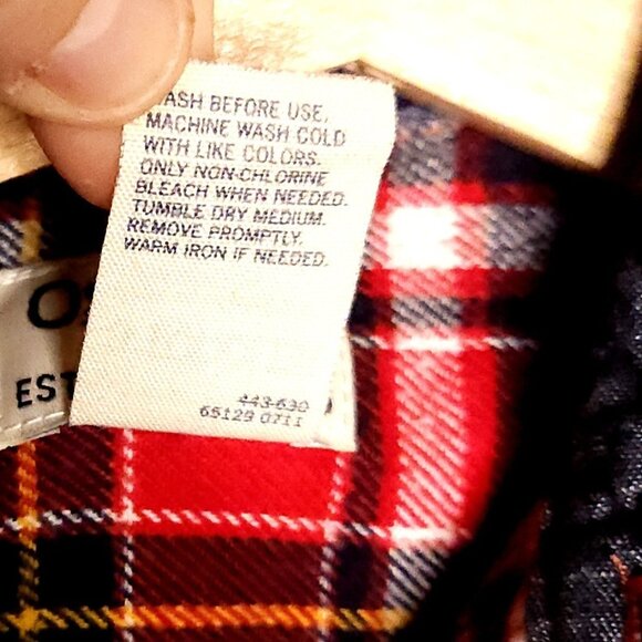 Osh Kosh B'gosh Toddler Boys Red Plaid Flannel Shirt 3T - Picture 5 of 5